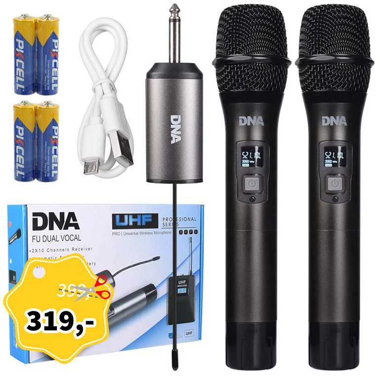 DNA Professional FU Dual Vocal – bevielio mikrofono sistema