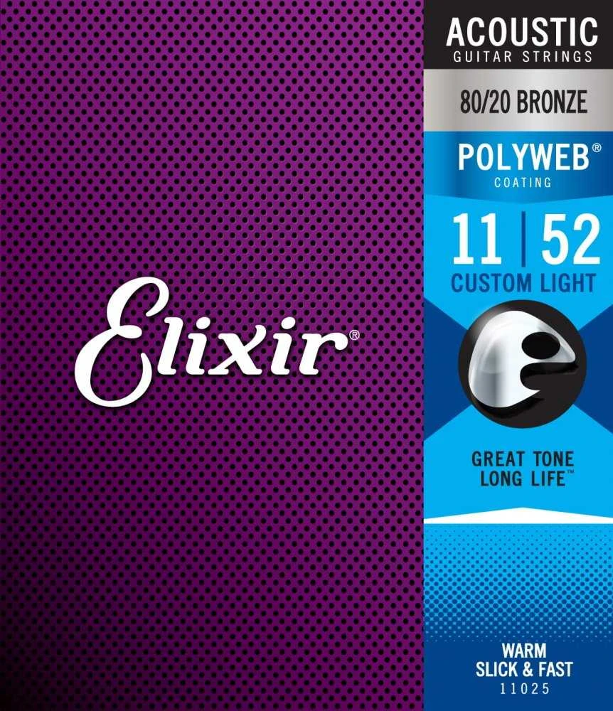 Elixir Eliksyras Stygos ak. gitarai Eliksyras 11025 0.011-0.052 Bronze Polyweb