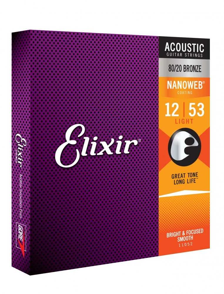 Elixir Eliksyras Stygos ak. gitarai Eliksyras 11052 0.012-0.053 Bronze Nanoweb
