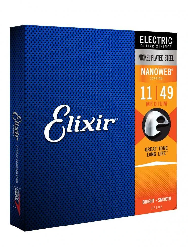 Elixir Strings Eliksyras Stygos el. gitarai Eliksyras 12102 Nanoweb 11-49