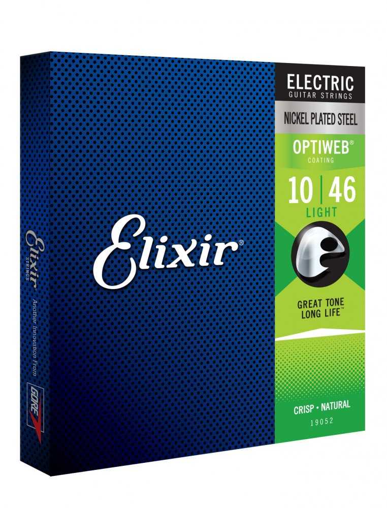 Elixir Strings Eliksyras Strings Eliksyras 19052 Optiweb Light - elektrinės gitaros stygos (10–46)