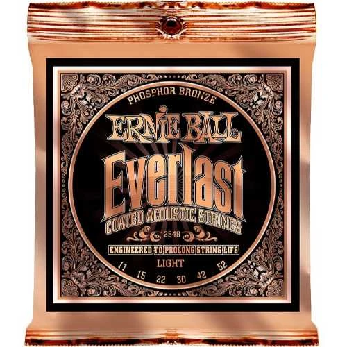 Stygos ak. gitarai Ernie Ball Everlast šviesos fosforo bronza 0,011 - 0,052