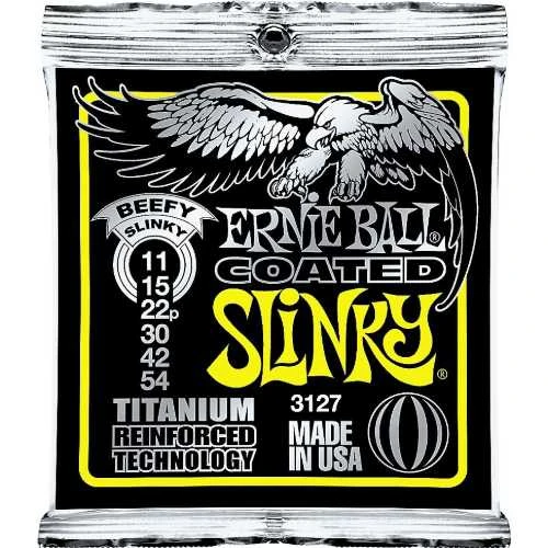 Stygos el. gitarai Ernie Ball Beefy Slinky Coated Titanium 11-54
