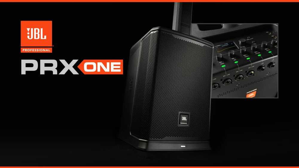 JBL PRX ONE – nešiojama kolonėlių sistema su įmontuotu skaitmeniniu maišytuvu ir DSP