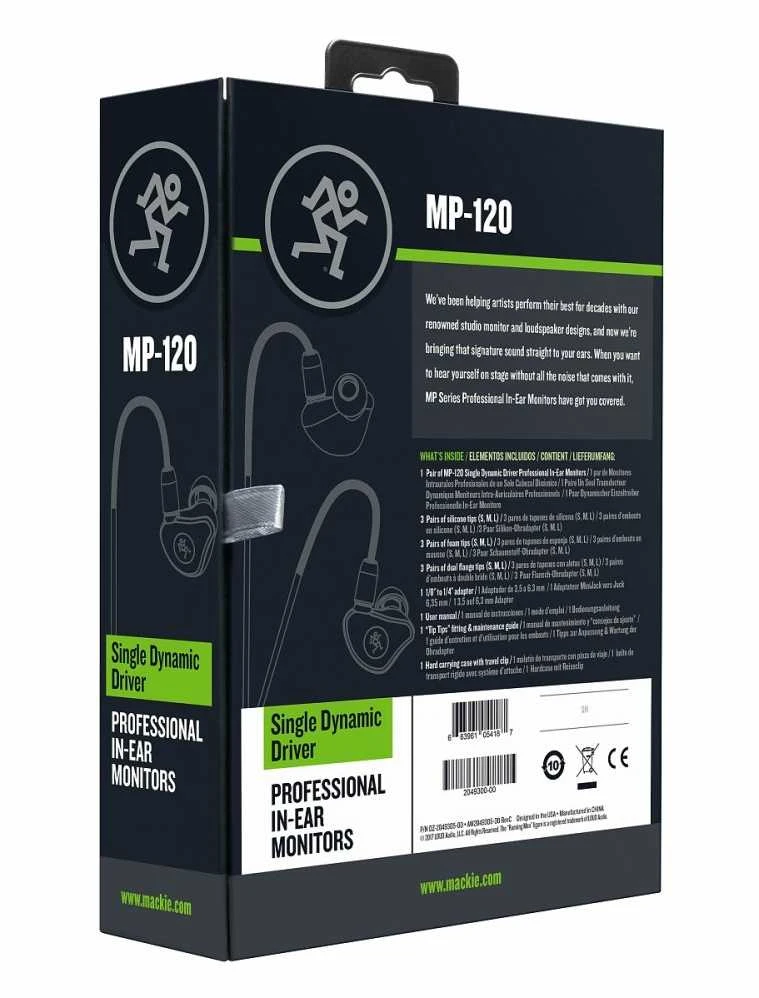 Mackie MP 120 - Ausinės į ausis įkišamos