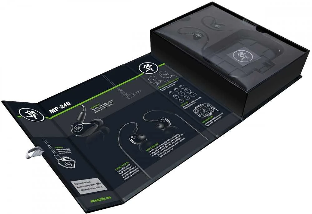 Mackie MP 240 - Monitory Įstatomos į ausis (į ausis įkišamos tipo) ausinės