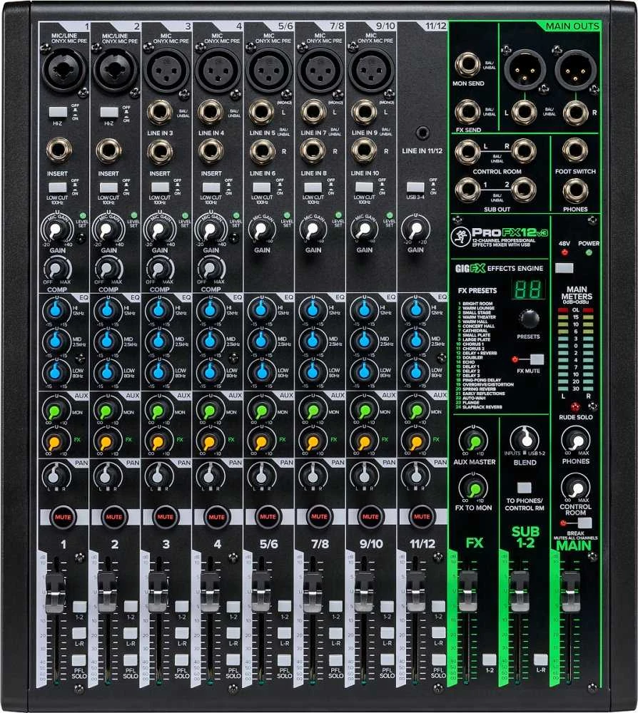 Mackie ProFX12v3 – analoginis maišytuvas su USB