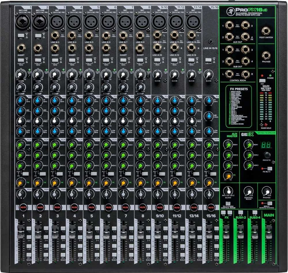 Mackie ProFX16v3 – analoginis maišytuvas su USB