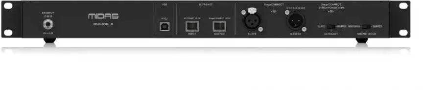 „Carruzzo Midas DN4816-O Modulis Stage Connect“ su 16 analoginių išėjimų ir „Ultranet I/O“