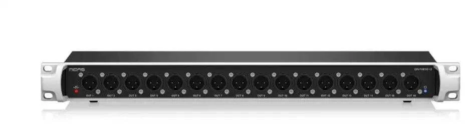 „Carruzzo Midas DN4816-O Modulis Stage Connect“ su 16 analoginių išėjimų ir „Ultranet I/O“