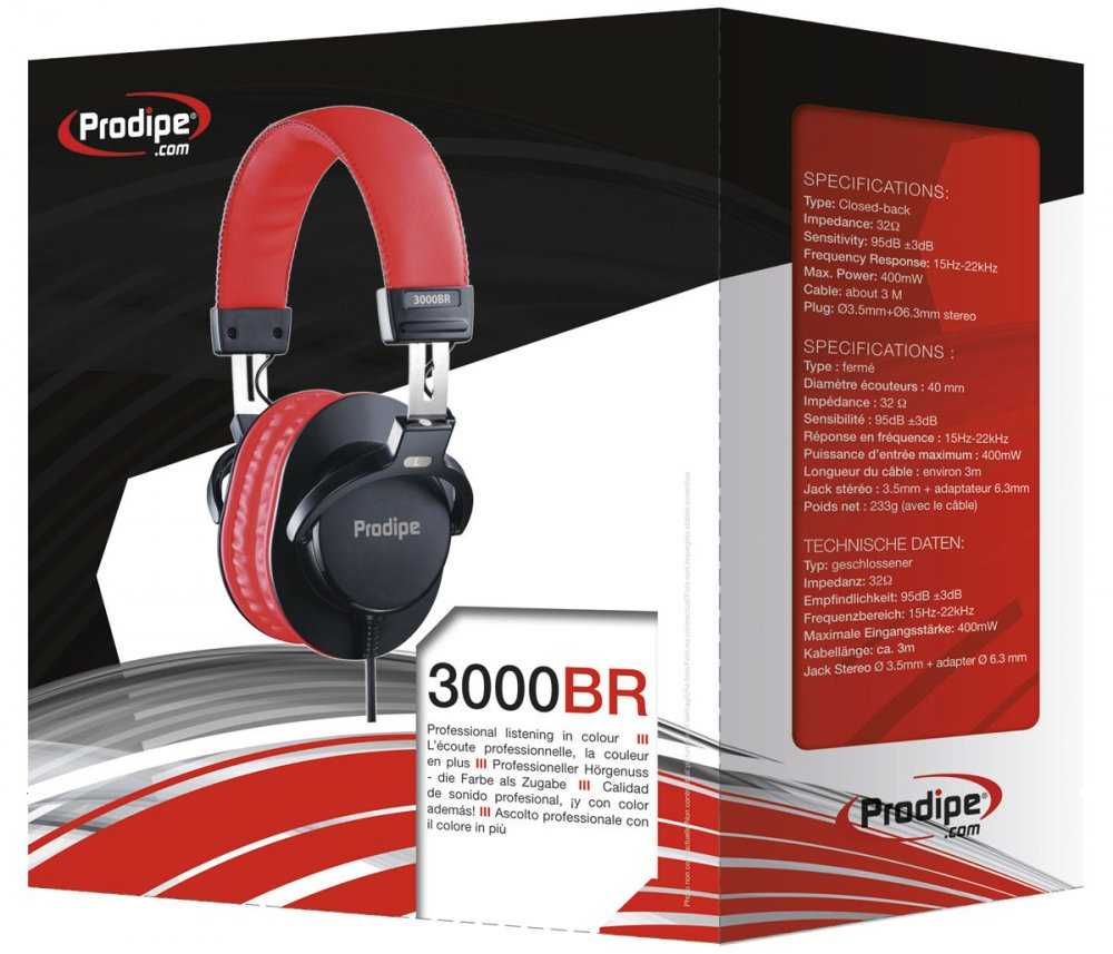 Prodipe 3000BR - profesjonalne ausinės studyjne
