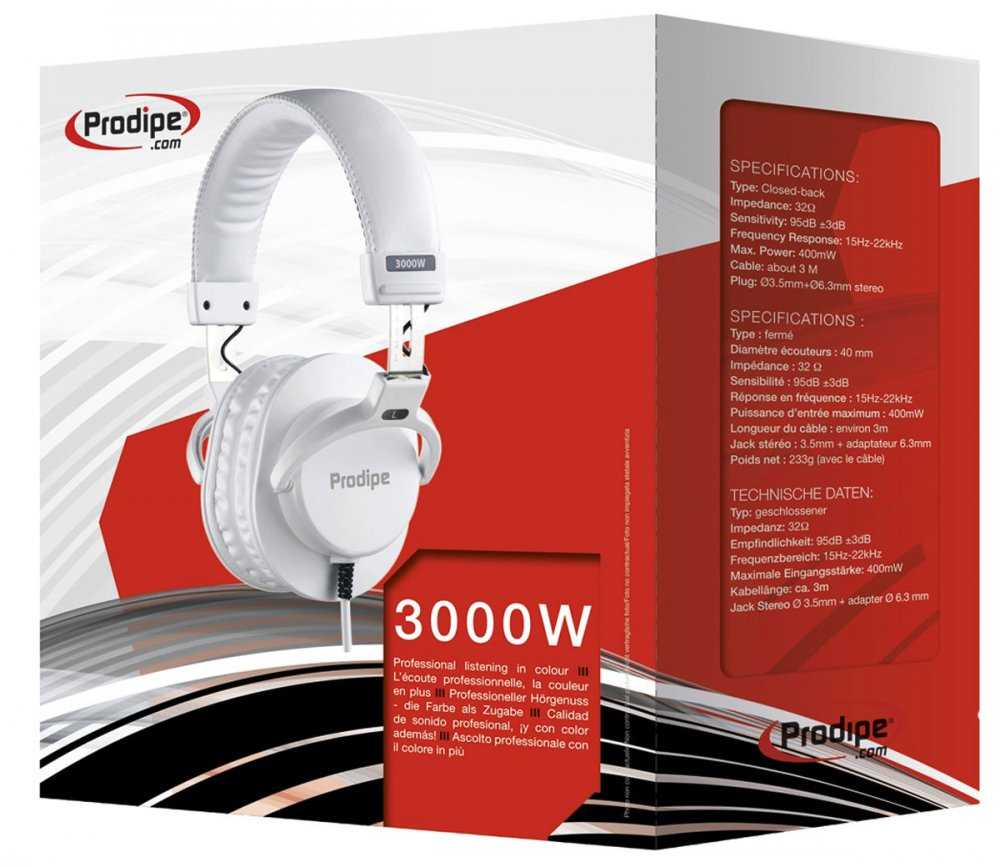 Prodipe 3000W - profesjonalne ausinės studyjne