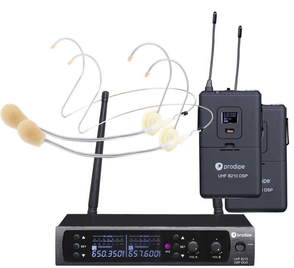 Prodipe Ausinės B210DUO DSP UHF F5 - komplektas belaidis