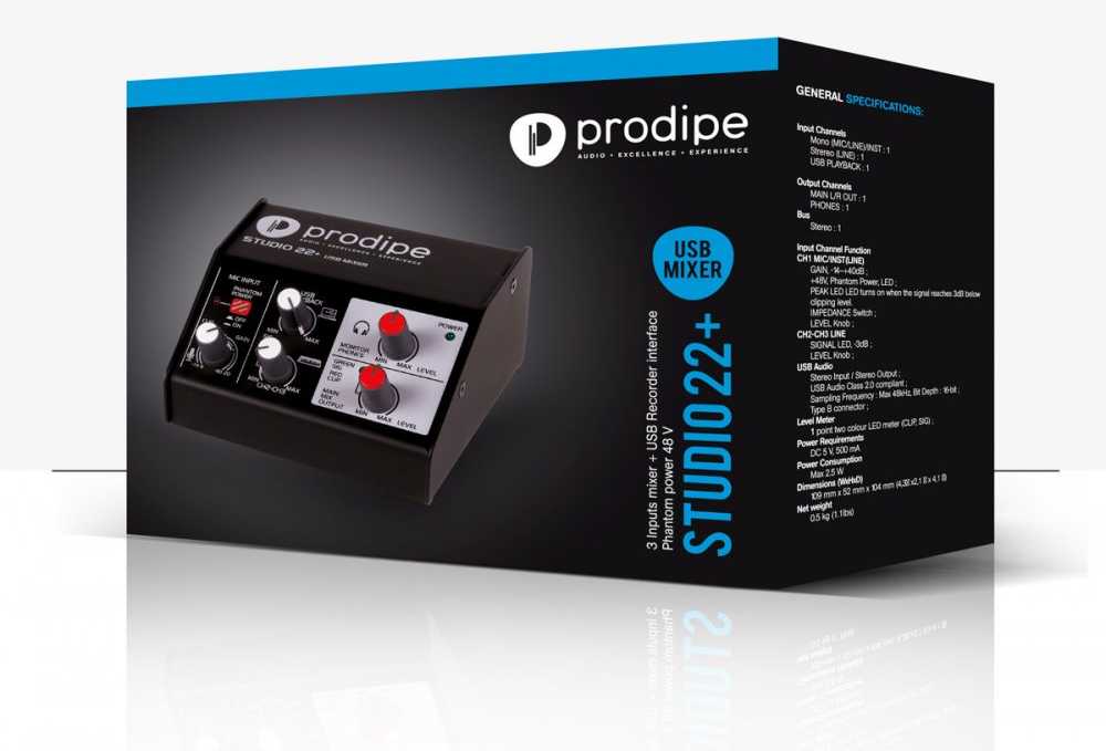 Prodipe Studio 22+ - interfejs audio