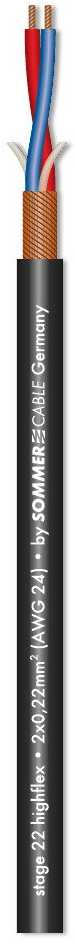 Sommer Cable Stage 22 Highflex B - mikrofono laidas, 100 m ritė