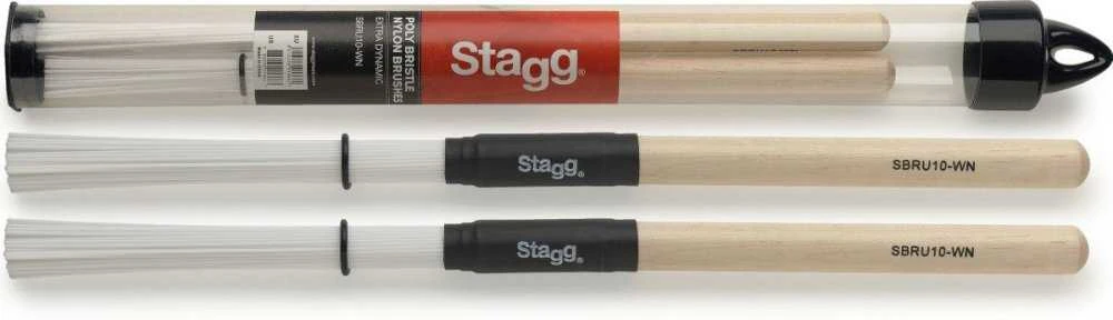 Būgnų lazdelės (brushes) Stagg SBRU10-WN