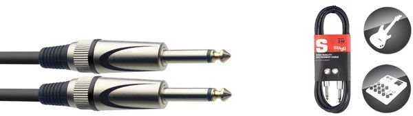 Instrumentinis kabelis Stagg 6.35mm Jack TS - 6.35mm Jack TS 1.5m SGC1,5DL