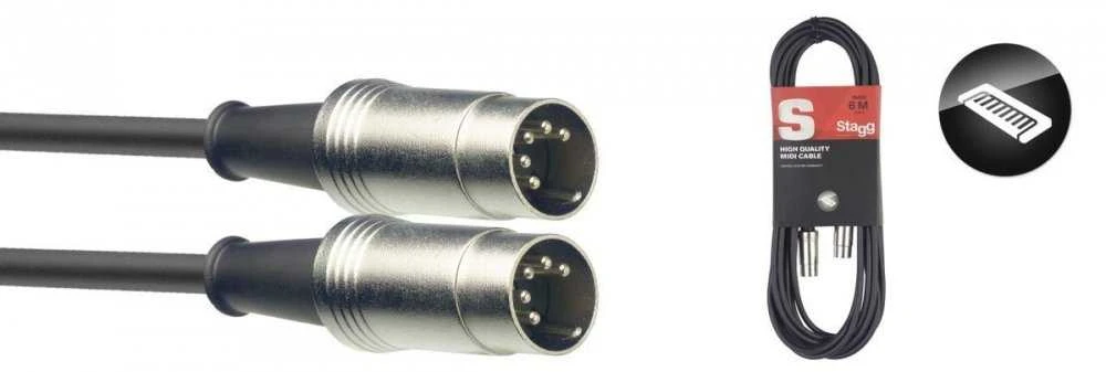 MIDI kabelis Stagg SMD3, 3 m