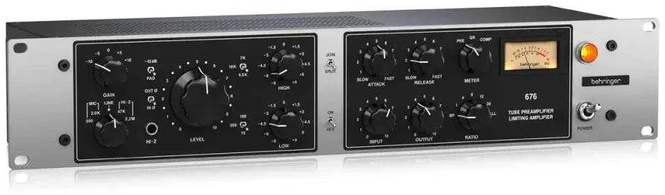 Ausinės Behringer 676 lempinis mikrofoninis pirminis stiprintuvas