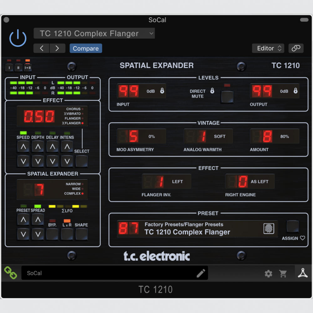 TC Electronic TC1210-DT – Chorus/Flanger skaitmeninė sąsaja