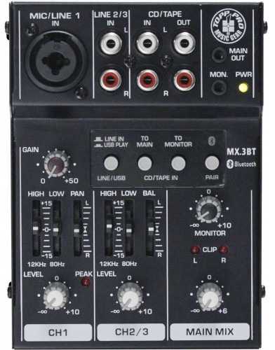 Topp Pro TP MX3BT - analoginis maišytuvas