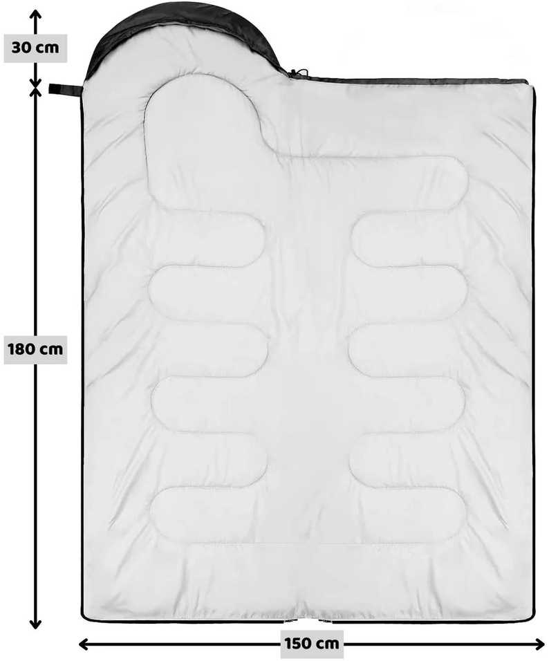 Miegmaišis tristinis Be-active.pl 210x75 cm, juoda