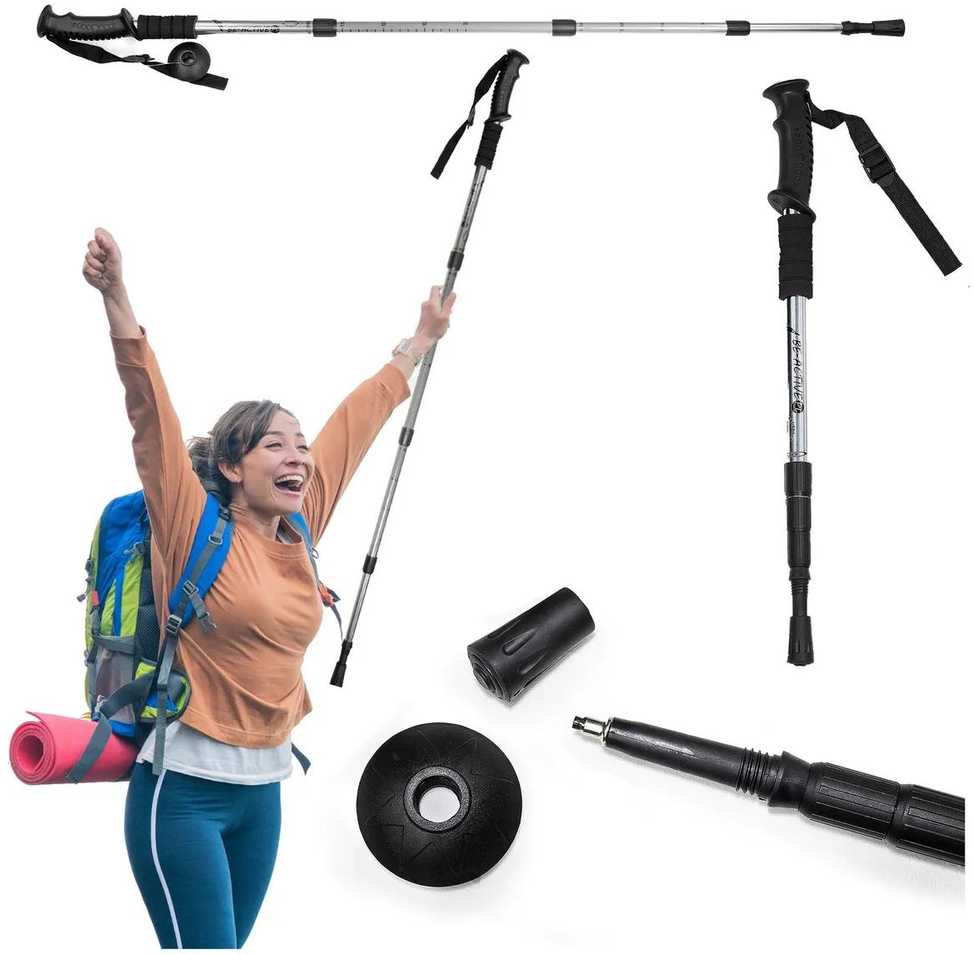 Be Activepl Sulenkiami trekingo lazdos su Anti-shock sistema