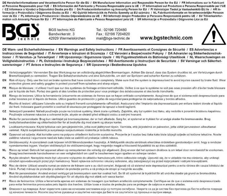 Bgs Technic Adapterių rinkinys nuorinimo prietaisui | 4 vnt. (9152)