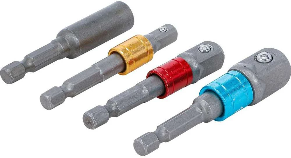 Bgs Technic Adapterių rinkinys | spalvoti | 6.3 mm (1/4") | 6.3 mm (1/4") / 10 mm (3/8") / 12,5 mm (1/2") | 4 vnt. (20814)