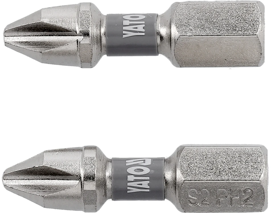Yato Toya Sa Poland Antgaliai | 6,3 mm (1/4") | S2 Ni | kryžminiai PH2 | 2 vnt. (YT-78001)