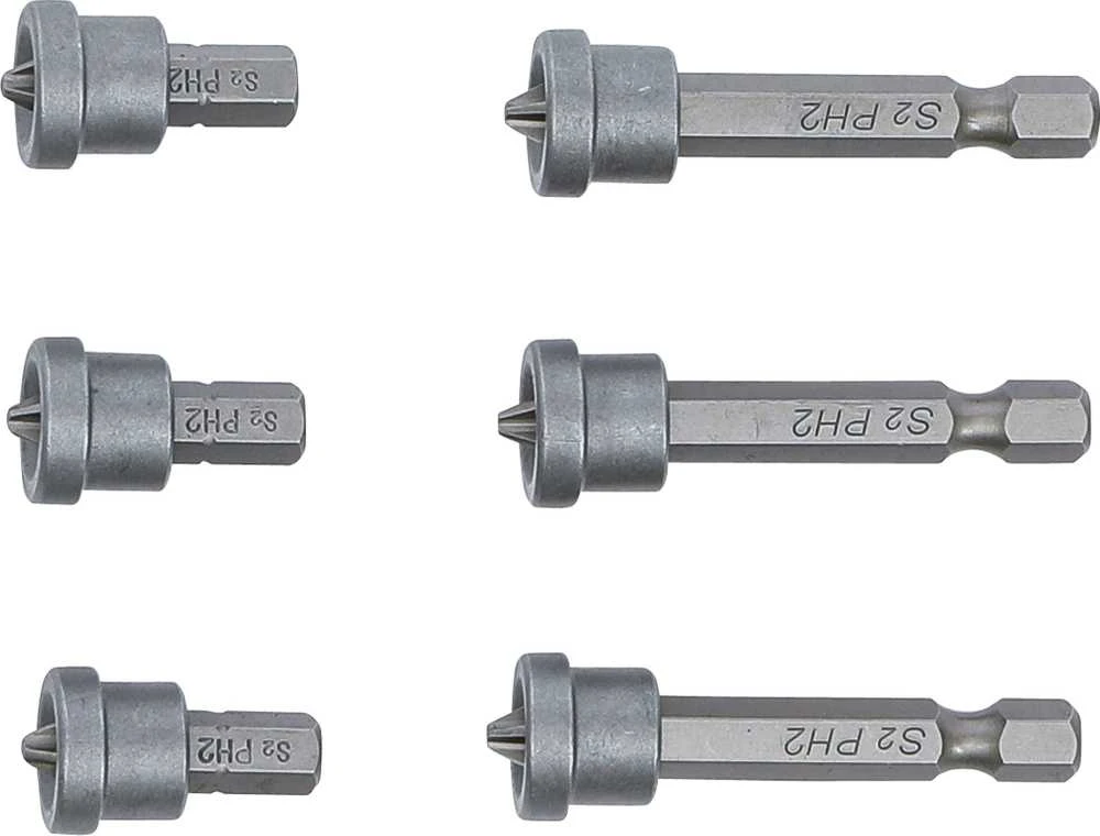 Bgs Technic Antgaliai / ribotuvai | gipso plokštėms | 6.3 mm (1/4") | Kryžminiai PH 2 | 6 vnt. (50406)