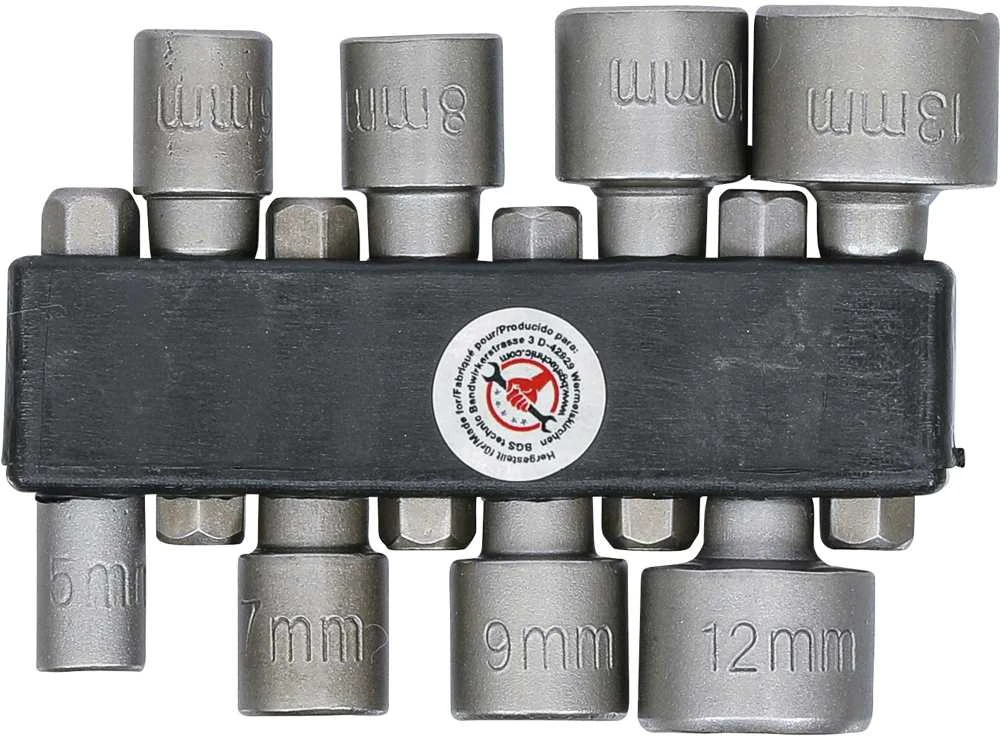 Bgs Technic Antgalių / galvučių rinkinys | 6.3 mm (1/4") | 5-13 mm | 8 vnt. (67308)