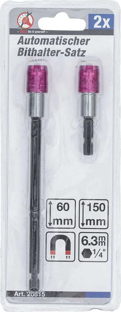 Bgs Technic Antgalių laikikliai | automatiniai | 6,3 mm (1/4") | 60 / 150 mm | 2 vnt. (20815)