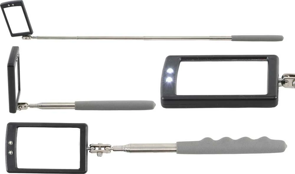 Bgs Technic Apžiūrėjimo veidrodis su LED | 290 - 876 mm (99302)