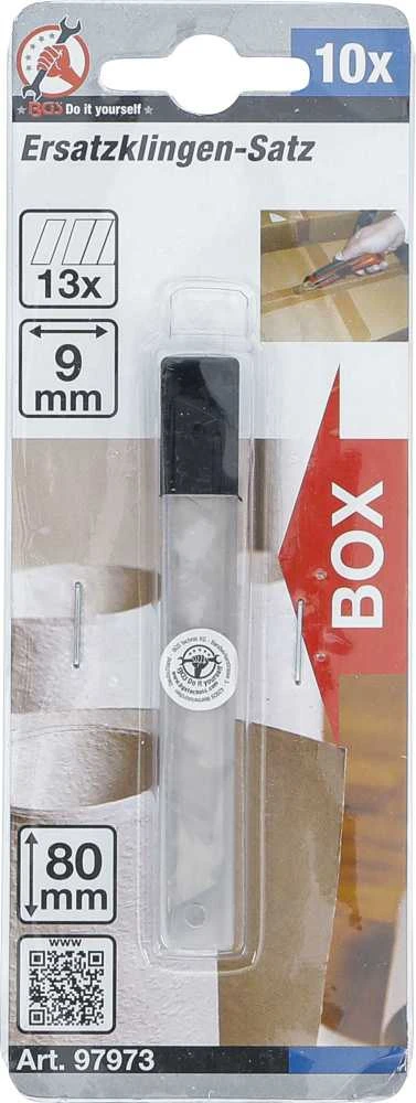 Bgs Technic Atsarginių peiliukų rinkinys | 9 mm | 10 vnt. (97973)
