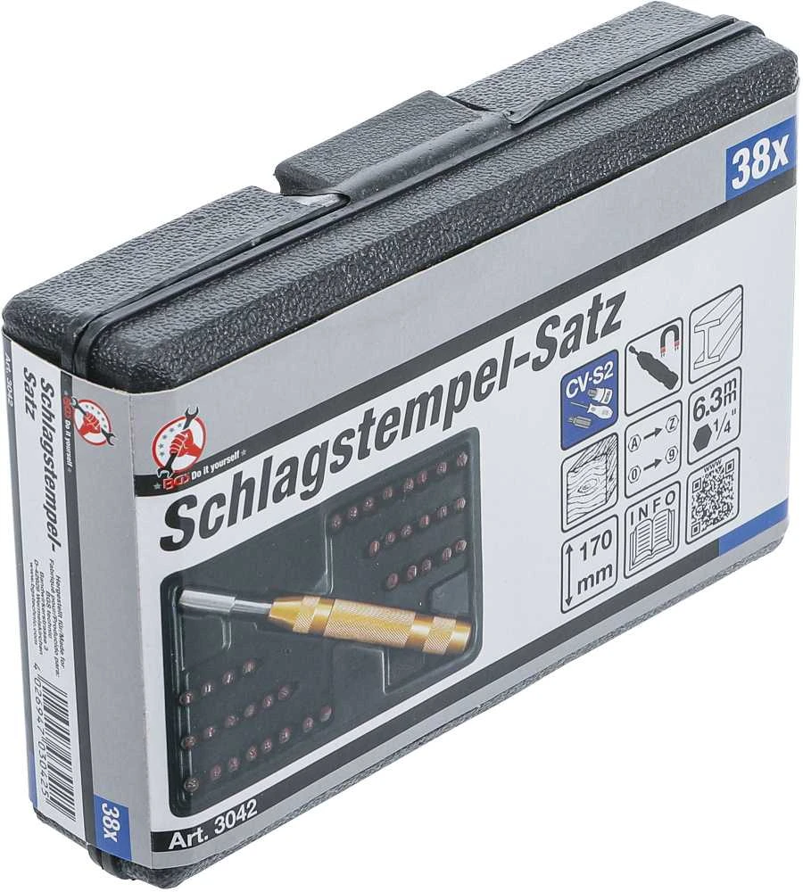 Grąžtas Bgs Technic Automatinis skaičių ir raidžių išmušėjų rinkinys 36-in-1