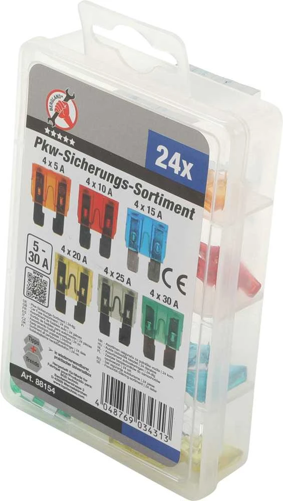 Bgs Technic Automobilių saugiklių asortimentas | 24 vnt. (88154)