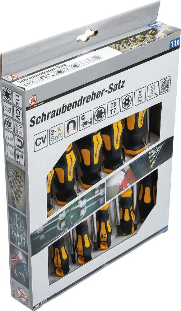 Bgs Technic Atsuktuvų rinkinys | T-Star su skyle (Torx) | T6-T40 | 11 vnt. (7845)
