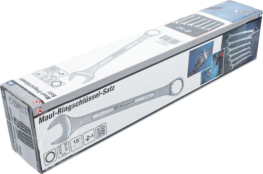 Bgs Technic Kombinuotų raktų rinkinys | XXL | 34-50 mm | 6 vnt. (1185)