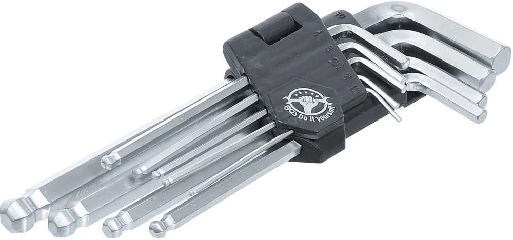 Bgs Technic L tipo raktų rinkinys | Vidinis šešiak./ vidinis šešiak.su šarnyru 1,5 - 10 mm | 9 vnt. (815)