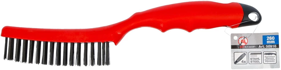 BGS Do It Yourself Rankinis plieninės vielos šepetys BGS DIY | 4 eilės | 260 mm (50916)