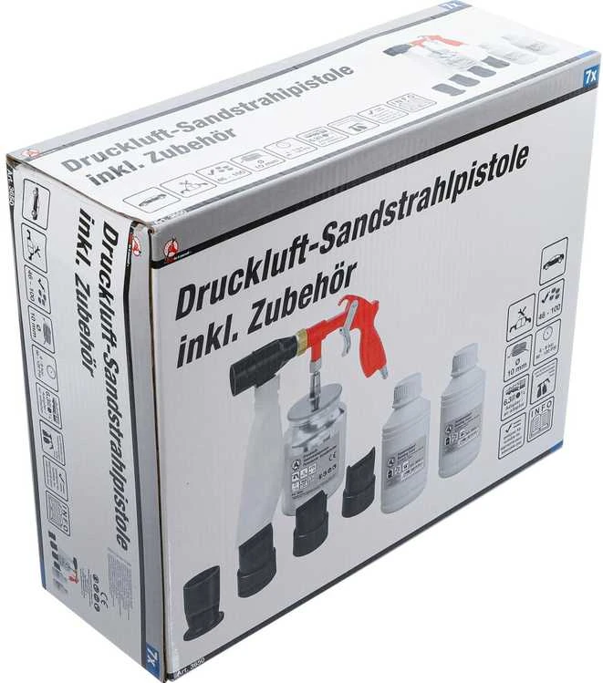 Bgs Technic Smėliasrovė su 5 antgaliais 2kg smėlio (3650)
