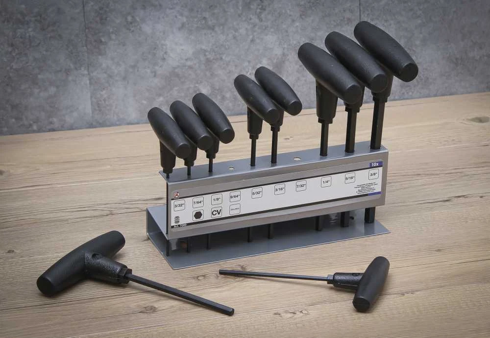 Bgs Technic T-rankenėlių atsuktuvų rinkinys | Coliniai dydžiai | Hex šešiakampis 3/32"-3/8" | 10 vnt. (7099)