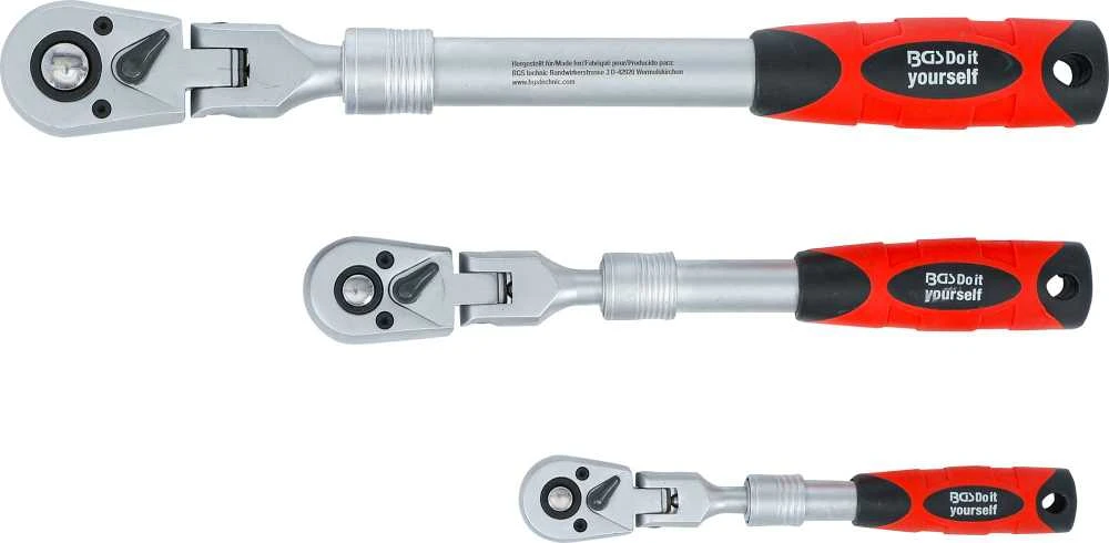 Bgs Technic Terkšlių rinkinys | ištraukiamos šarnyrinės | 6,3 mm (1/4") / 10 mm (3/8") / 12,5 mm (1/2") | 3 vnt. (72114)