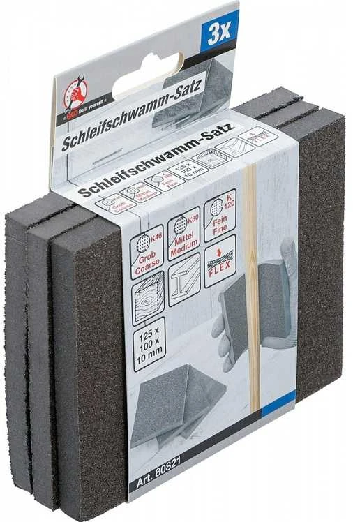 Bgs Technic Abrazyvinių kempinių rinkinys | K 46, 80, 120 | 3 vnt. (80821)