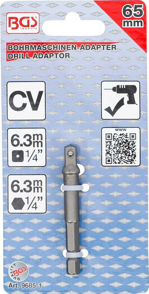 Grąžtas Bgs Technic adapteris | 6,3 mm (1/4") / 6,3 mm (1/4") (9685-1)