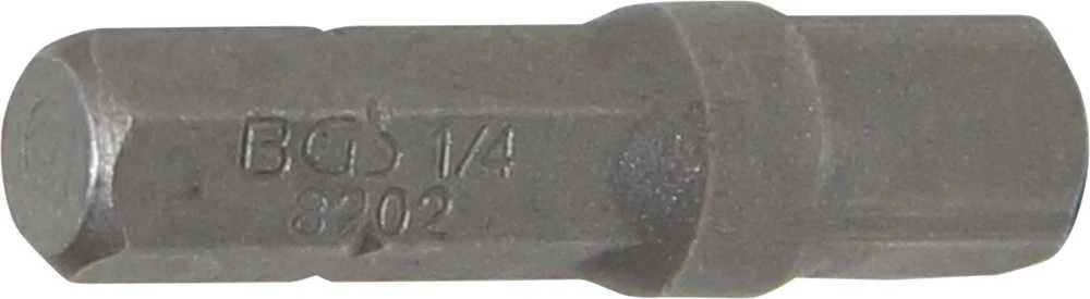 Bgs Technic Adapteris | 6.3 mm šešiakampis (1/4") - išorinis kvadratas 6.3 mm (1/4") | 30 mm (8202)