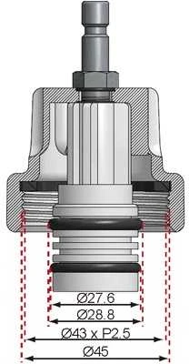 Bgs Technic Adapteris Nr. 16, skirtas BGS 8027, 8098 | Mercedes-Benz (8027-16)