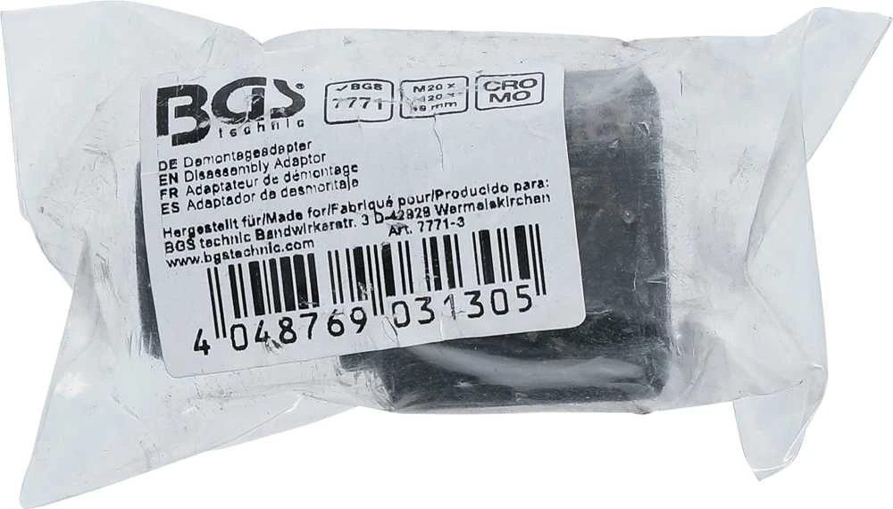 Bgs Technic Purkštukų išėmimo adapteris iš BGS 7771 | M20 x M20 x 49 mm (7771-3)