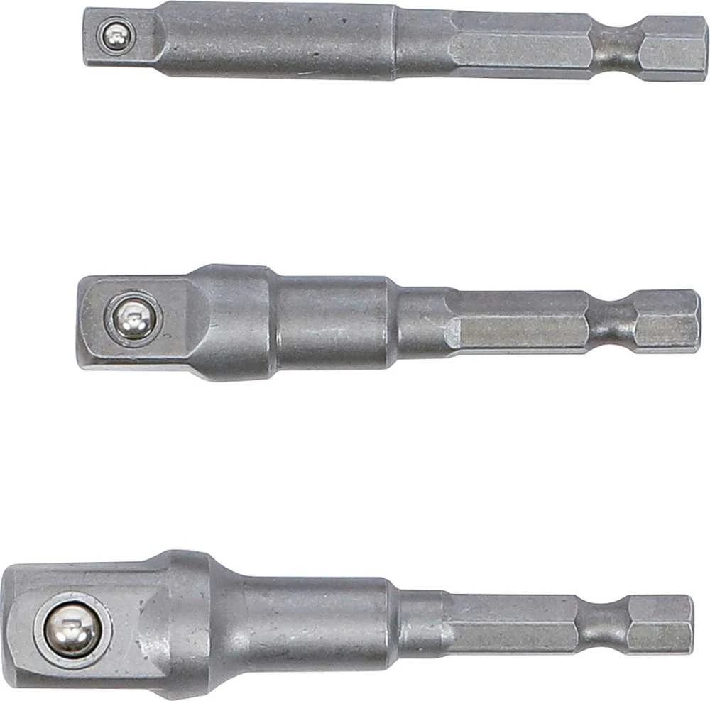 Grąžtas Bgs Technic Adapterių komplektas | 6.3 mm (1/4") antgalis | 6.3 mm (1/4") / 10 mm (3/8") / 12,5 mm (1/2") | 3 vnt. (9685)